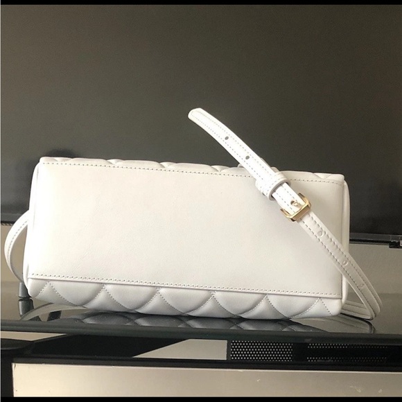 Kate Spade Carey Small Quilted Sullivan Satchel Meringue Off White NWT - Picture 6 of 16